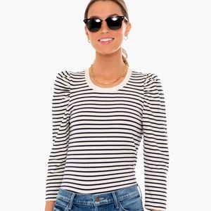 Tuckernuck Navy Striped Vesty Long Sleeve Crewneck